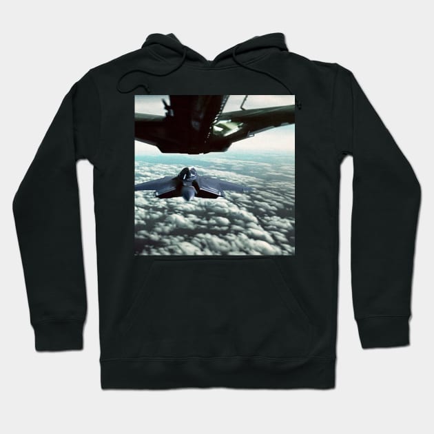 Futuristic Jet Refuel Hoodie by Brian Free Artwork